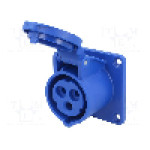 Conector alimentare AC, IEC 60309, IP54, 16A, 230V AC, 3 pini, PCE - 313-6