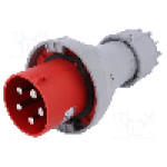 Conector alimentare AC, IEC 60309, IP66, IP67, 0,125kA, 400V AC, 5 pini, PCE - 045-6