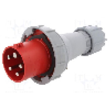 Conector alimentare AC, IEC 60309, IP66, IP67, 63A, 400V AC, 5 pini, PCE - 035-6