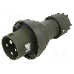 Conector alimentare AC, IEC 60309, IP67, 0,125kA, 400V AC, 4 pini, PCE - 044-6.U