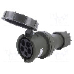 Conector alimentare AC, IEC 60309, IP67, 0,125kA, 400V AC, 5 pini, PCE - 245-6.U