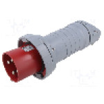 Conector alimentare AC, IEC 60309, IP67, 0,125kA, 415V AC, 4 pini, AMPHENOL - 2CMA166816R1000