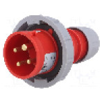 Conector alimentare AC, IEC 60309, IP67, 16A, 400V AC, 4 pini, PCE - 0142-6
