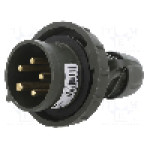 Conector alimentare AC, IEC 60309, IP67, 16A, 400V AC, 5 pini, PCE - 0152-6.U