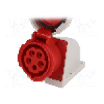 Conector alimentare AC, IEC 60309, IP67, 16A, 400V AC, 5 pini, PCE - 1152-6
