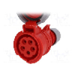 Conector alimentare AC, IEC 60309, IP67, 16A, 400V AC, 5 pini, PCE - 2152-6