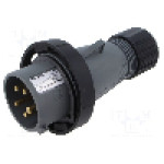 Conector alimentare AC, IEC 60309, IP67, 16A, {{Tensiune nominala}}, 5 pini, AMPHENOL - 2CMA101090R1000