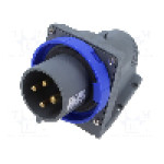 Conector alimentare AC, IEC 60309, IP67, 32A, 0,25kV, 250V AC, 4 pini, AMPHENOL - 2CMA101199R1000