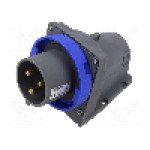 Conector alimentare AC, IEC 60309, IP67, 32A, 250V AC, 3 pini, AMPHENOL - 2CMA101189R1000