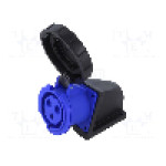 Conector alimentare AC, IEC 60309, IP67, 32A, 250V AC, 3 pini, PCE - 12392-6