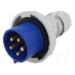 Conector alimentare AC, IEC 60309, IP67, 32A, 250V AC, 5 pini, PCE - 0252-9