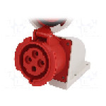 Conector alimentare AC, IEC 60309, IP67, 32A, 400V AC, 4 pini, PCE - 1242-6