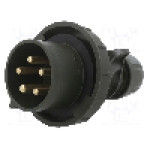 Conector alimentare AC, IEC 60309, IP67, 32A, 400V AC, 5 pini, PCE - 0252-6.U