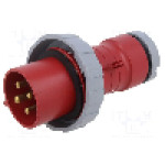 Conector alimentare AC, IEC 60309, IP67, 32A, 415V AC, 4 pini, AMPHENOL - 2CMA166738R1000