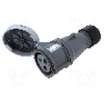 Conector alimentare AC, IEC 60309, IP67, 32A, {{Tensiune nominala}}, 3 pini, AMPHENOL - 2CMA101144R1000