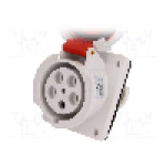 Conector alimentare AC, IEC 60309, IP67, 63A, 400V AC, 5 pini, PAWBOL - B.1054