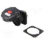 Conector alimentare AC, IEC 60309, IP67, 63A, 400V AC, 5 pini, PCE - 335-6XS