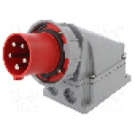 Conector alimentare AC, IEC 60309, IP67, 63A, 400V AC, 5 pini, PCE - 535-6