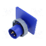 Conector alimentare AC, IEC 60309, IP67, IP69K, 16A, 0,25kV, 250V AC, 3 pini, AMPHENOL - 2CMA166678R1000