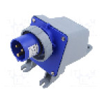 Conector alimentare AC, IEC 60309, IP67, IP69K, 16A, 0,25kV, 250V AC, 3 pini, AMPHENOL - 2CMA167044R1000