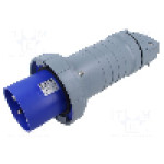 Conector alimentare AC, IEC 60309, IP69K, 0,125kA, 0,25kV, 250V AC, 4 pini, AMPHENOL - 2CMA166820R1000