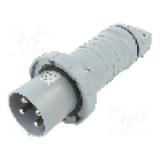 Conector alimentare AC, IEC 60309, IP69K, 0,125kA, {{Tensiune nominala}}, 4 pini, AMPHENOL - 2CMA166824R1000