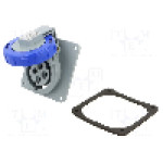 Conector alimentare AC, IEC 60309, IP69K, 16A, 250V AC, 4 pini, AMPHENOL - 2CMA167016R1000