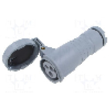 Conector alimentare AC, IEC 60309, IP69K, 16A, {{Tensiune nominala}}, 3 pini, AMPHENOL - 2CMA166542R1000
