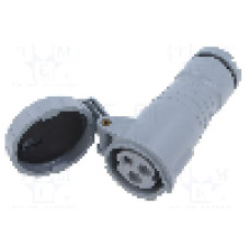 Conector alimentare AC, IEC 60309, IP69K, 16A, {{Tensiune nominala}}, 3 pini, AMPHENOL - 2CMA166544R1000