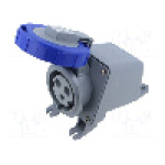 Conector alimentare AC, IEC 60309, IP69K, 30A, 0,25kV, 250V AC, 3 pini, AMPHENOL - 2CMA167172R1000