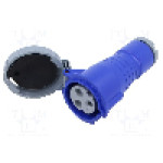 Conector alimentare AC, IEC 60309, IP69K, 32A, 0,25kV, 250V AC, 3 pini, AMPHENOL - 2CMA166584R1000