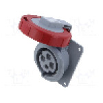 Conector alimentare AC, IEC 60309, IP69K, 32A, 415V AC, 4 pini, AMPHENOL - 2CMA166964R1000