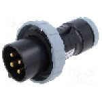 Conector alimentare AC, IEC 60309, IP69K, 32A, {{Tensiune nominala}}, 4 pini, AMPHENOL - 2CMA166736R1000