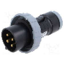Conector alimentare AC, IEC 60309, IP69K, 32A, {{Tensiune nominala}}, 4 pini, AMPHENOL - 2CMA166736R1000