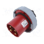 Conector alimentare AC, IEC 60309, IP69K, 63A, 415V, 415V AC, 4 pini, AMPHENOL - 2CMA168109R1000
