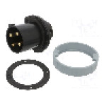 Conector alimentare AC, IEC 60309, IP69K, 63A, 500V AC, 4 pini, AMPHENOL - 2CMA168110R1000