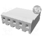 Conector pas semnal, 5 pini, pas pini 3.96mm, mama, TE Connectivity - 640250-5