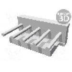 Conector pas semnal, 5 pini, pas pini 3.96mm, tata, TE Connectivity - 640388-5