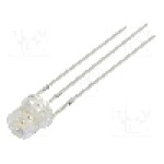 Dioda LED 5mm, albastru/galben, plat, 2.1...2.6/2.9...3.6V, OPTOSUPPLY - OSYBMC57E1A