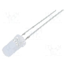 Dioda LED 5mm, albastru, plat, 2.7...3.4V, OPTOSUPPLY - OSB5SA5TC5A