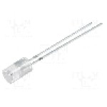 Dioda LED 5mm, alb rece, concav, 2.9...3.6V, OPTOSUPPLY - OSW5DK5MC1B