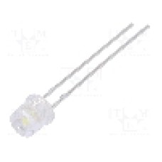 Dioda LED 5mm, alb rece, plat, 2.6...3.6V, LUCKYLIGHT - LL-504WC1E-W2-3P