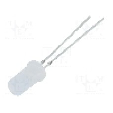 Dioda LED 5mm, alb rece, plat, 2.7...3.4V, OPTOSUPPLY - OSW5DK5TA2A