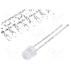 Dioda LED 5mm, alb rece, plat, 2.8...4V, OPTOSUPPLY - OSPW53E1A-T-MN