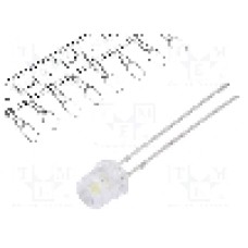 Dioda LED 5mm, alb rece, plat, 3.1...3.6V, OPTOSUPPLY - OSPW53E1A-T-JK