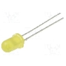 Dioda LED 5mm, galbena, convex, 1.8...2.4V, OPTOSUPPLY - OSNY5134A