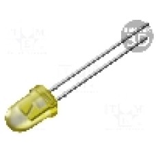 Dioda LED 5mm, galbena, convex, 1.8...2.6V, OPTOSUPPLY - OS5YAA5A34A-1-VW