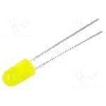 Dioda LED 5mm, galbena, convex, 1.8...2.6V, OPTOSUPPLY - OSNY5134B