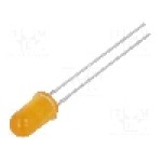 Dioda LED 5mm, galbena, convex, 2...2.4V, BROADCOM (AVAGO) - HLMP-3401