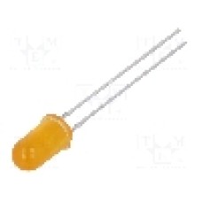 Dioda LED 5mm, galbena, convex, 2...2.4V, BROADCOM (AVAGO) - HLMP-3401